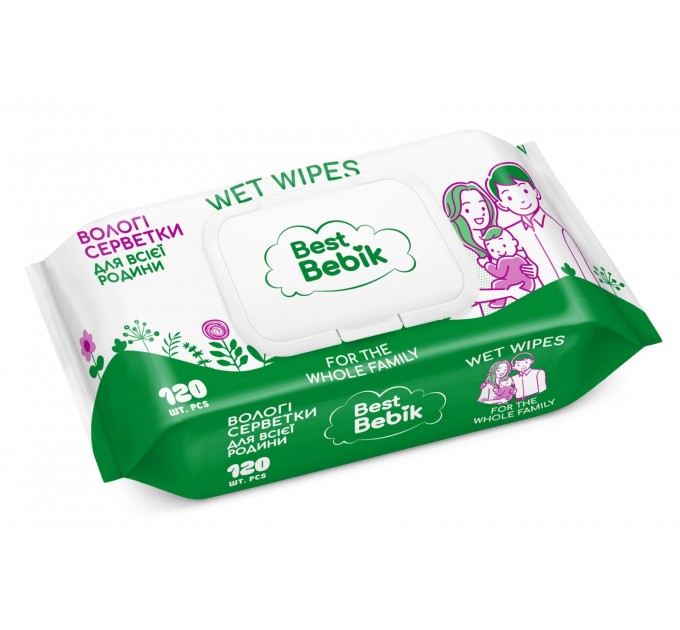 Серветки вологі «BEST BEBIK» 120 шт