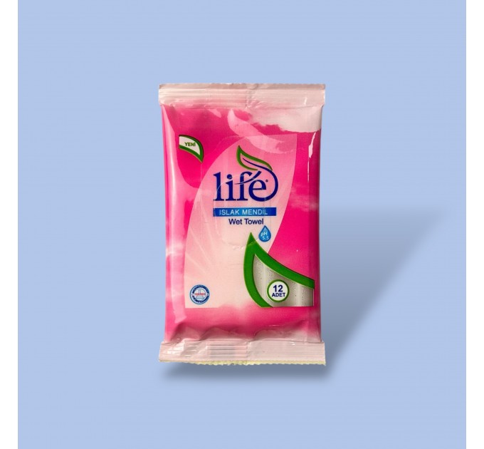 Серветки вологі в асортименті Life, 12 шт
