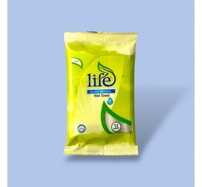 Серветки вологі в асортименті Life, 12 шт