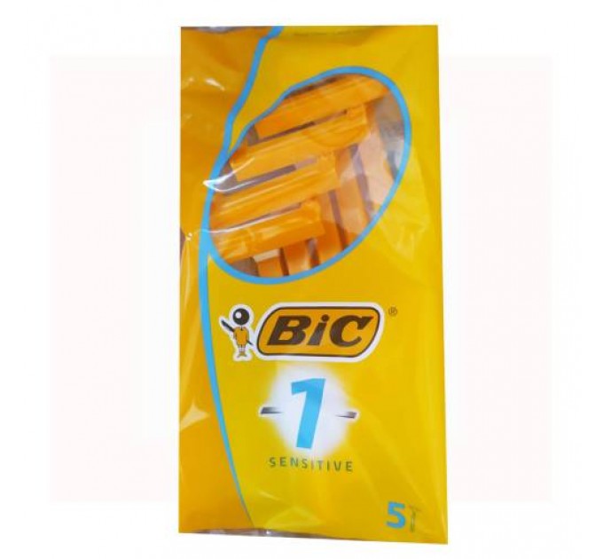 Станок для гоління «BIC 1» 5 шт. ДЛЯ ЧУТЛИВОЇ ШКІРИ