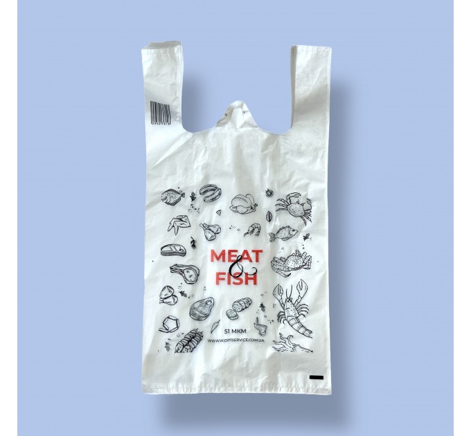 Пакет «майка» 31*54 MEAT & FISH OS (кратність продажу – 100 шт)
