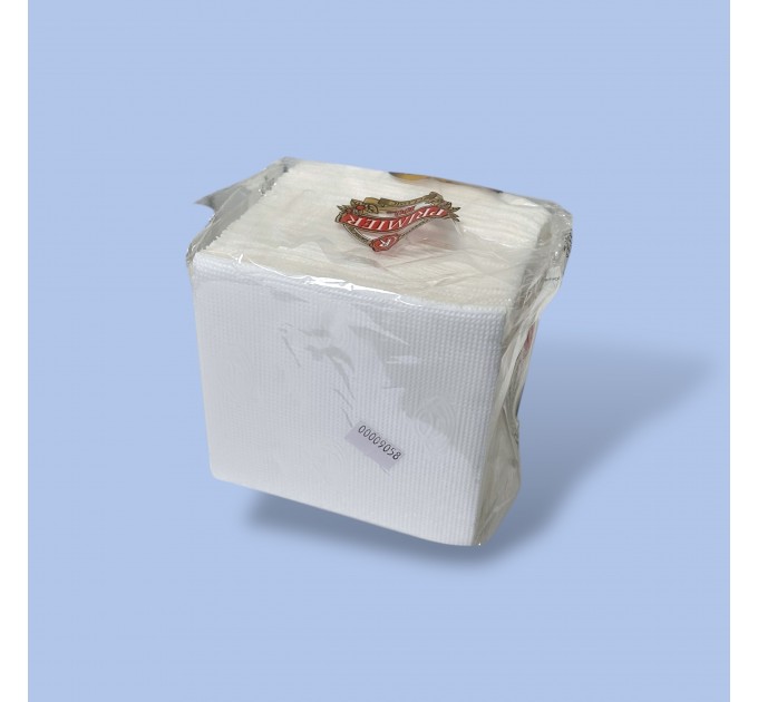 Серветки паперові одноразові барні білі Primier, 100 шт/10 уп