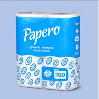 Рушник паперовий в рулоні двошаровий целюлозний Papero RS 010, 2 шт