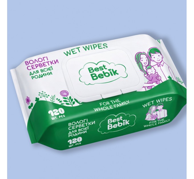 Серветки вологі Best bebik, 120 шт