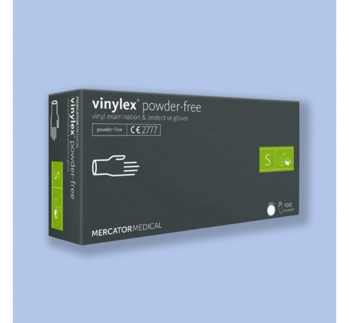 Рукавички вінілові «Vinyl» 50 пар БІЛІ НЕОПУДРЕНІ - S