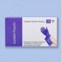 Рукавички нітрилові Golden Touch, 50 пар Кобальт - ХL