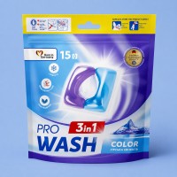 Капсули для прання Pro Wash Гірська свіжість, 15 шт