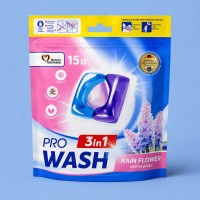 Капсули для прання Pro Wash Квітка дощу, 15 шт