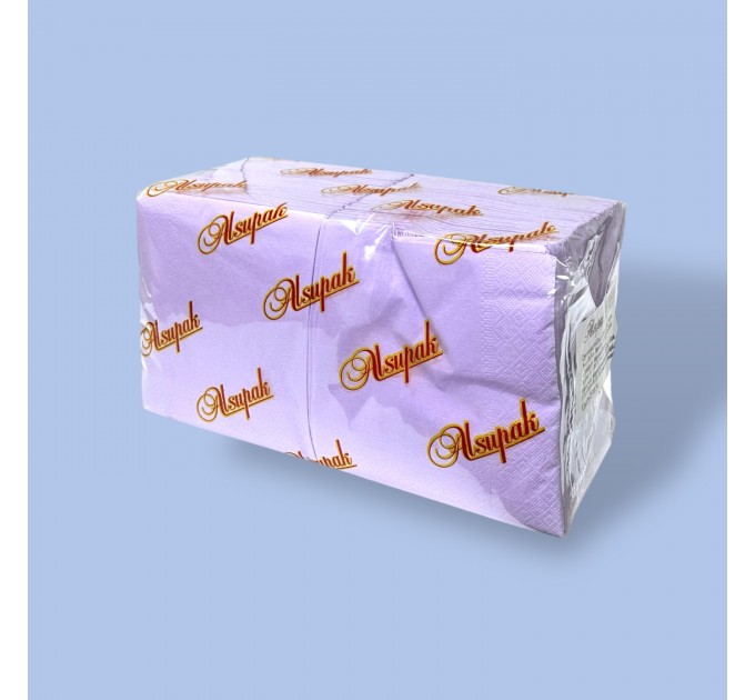 Салфетки бумажные банкетные сиреневые 1/4 сложения 33*33 см 250 шт