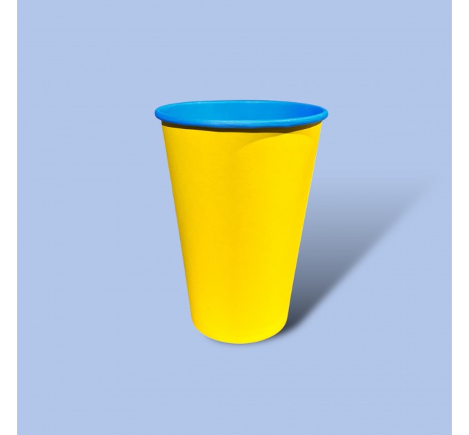 Стакан картонний 340 мл/50шт YELLOW and BLUE