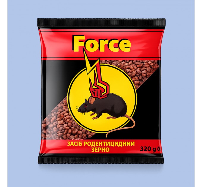 Зерно від мишей і пацюків червоне Force 320 г