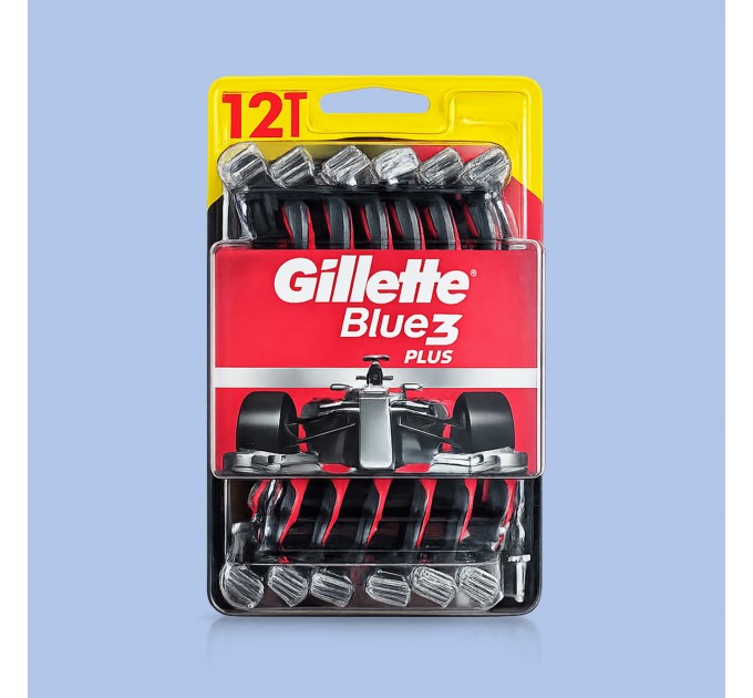 Станок для гоління одноразовий, бритви Gillette Blue 3 Comfort Plus, 12 шт