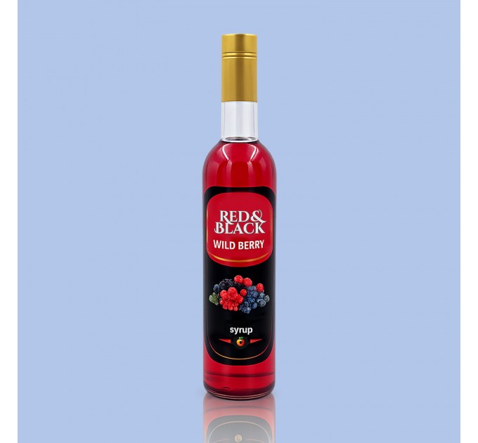 Сироп зі смаком лісової ягоди Red&Black, 700 мл