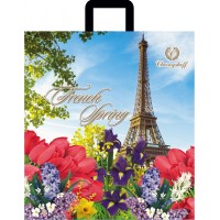 Пакет з ручкою 40*42 Весна у Парижі (кратність продажу – 25 шт)