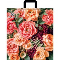 Пакет з ручкою 40*42 Півонії ВТ (кратність продажу – 25 шт)