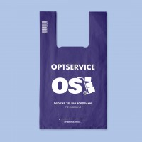 Пакет поліетиленовий майка бузковий OS, 40*60 см (кратність продажу – 50 шт)