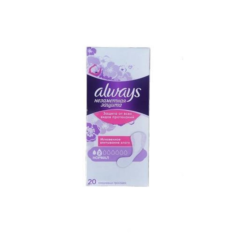 Прокладки жіночі щоденні "Always" непомітний захист 2 капли (20 шт)